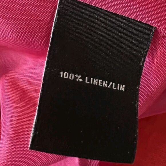 Lafayette 148 Fuchsia Pink Fit And Flare Linen Dress Large - Picture 4 of 9